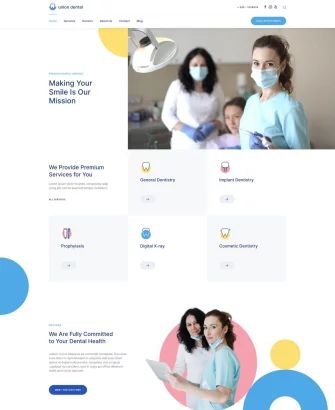 Trang chủ giao diện đẹp cho website dịch vụ y tế