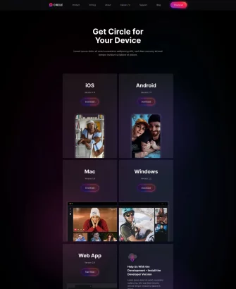Trang Download theme website đẹp Circle