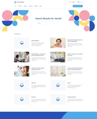 Trang tìm kiếm trong giao diện đẹp cho website dịch vụ y tế