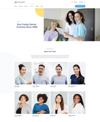 Trang giới thiệu trong giao diện đẹp cho website dịch vụ y tế