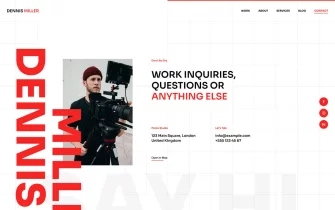 Trang liên hệ Theme cho website cá nhân
