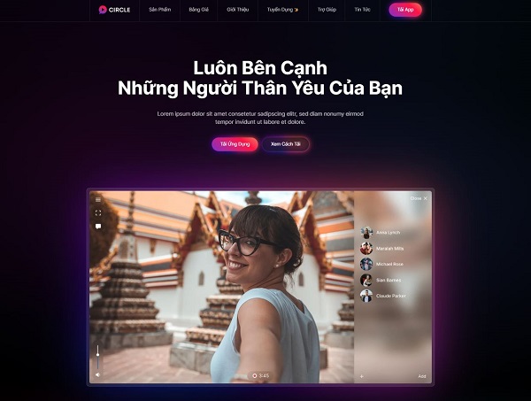 Khám phá theme website đẹp Circle 
