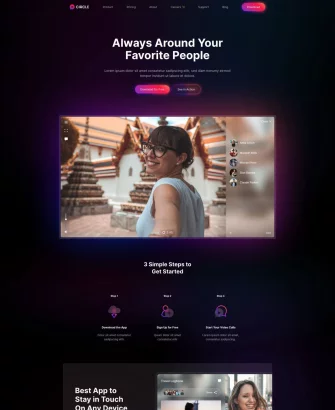 Trang chủ theme website đẹp Circle