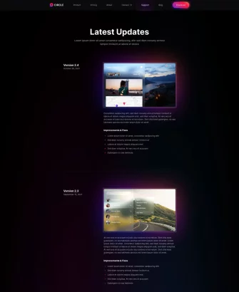 Trang nâng cấp theme website đẹp Circle