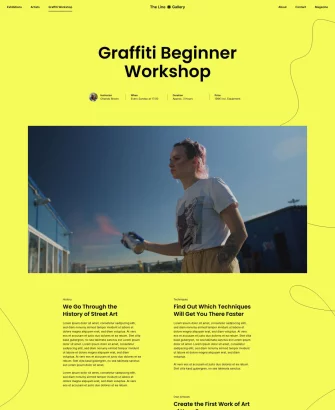 Graffiti Workshop Mẫu thiết kế giao diện WordPress chủ đề nghệ thuật