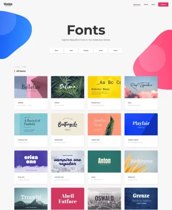 Danh mục tài nguyên giao diện trang web đẹp