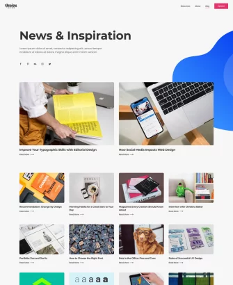 Trang tin tức giao diện trang web đẹp