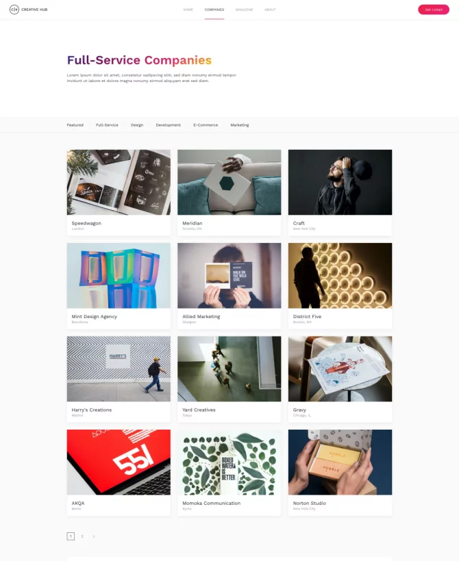 Danh mục Công ty Giao diện web đẹp cho doanh nghiệp và agency