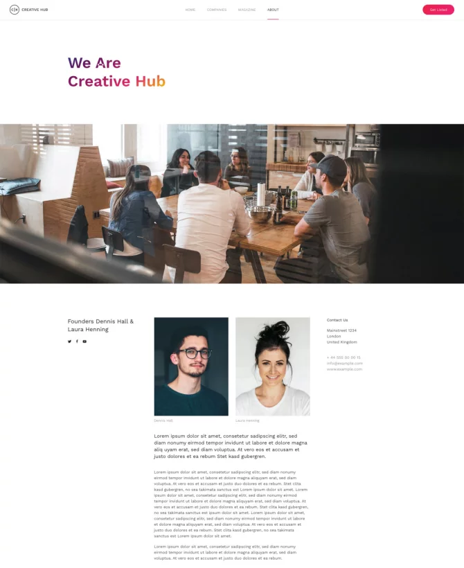 Trang giới thiệu giao diện web đẹp cho doanh nghiệp và agency