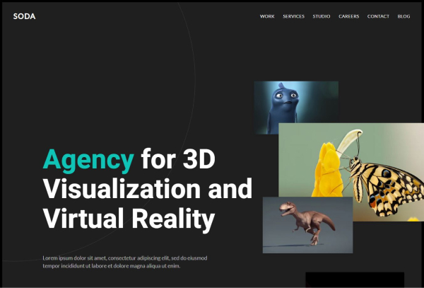 Mẫu giao diện website dành cho lĩnh vực truyền thông và sáng tạo