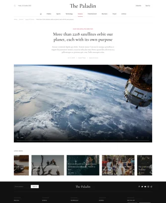 Bài đăng video giao diện website tin tức