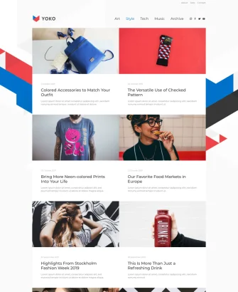 Trang phong cách giao diện web tin tức