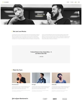 Trang giới thiệu trang web review