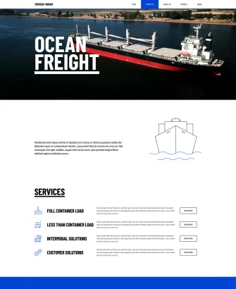 Trang sản phẩm website logistic