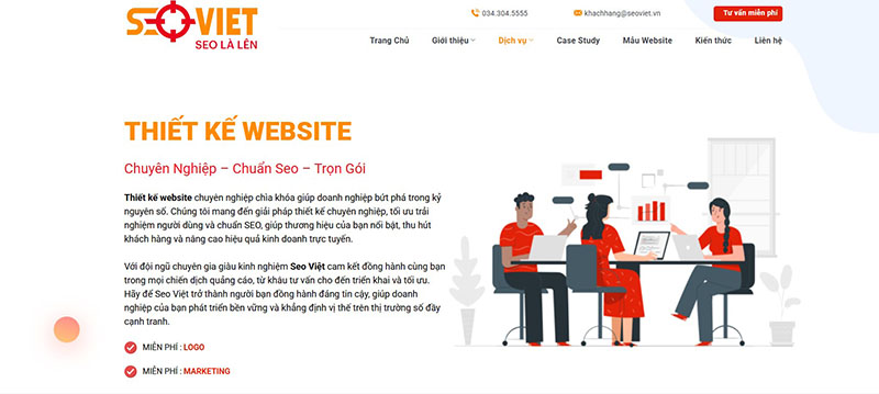 SEO VIỆT là công ty thiết kế website chuyên nghiệp hàng đầu tại Hà Nội
