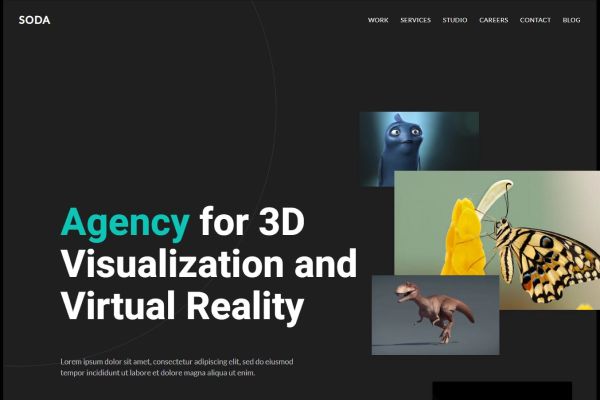 Mẫu giao diện website dành cho lĩnh vực truyền thông và sáng tạo